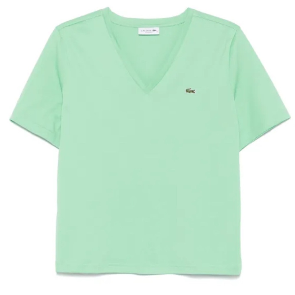Lacoste Light Green‎ V-Neck Tee